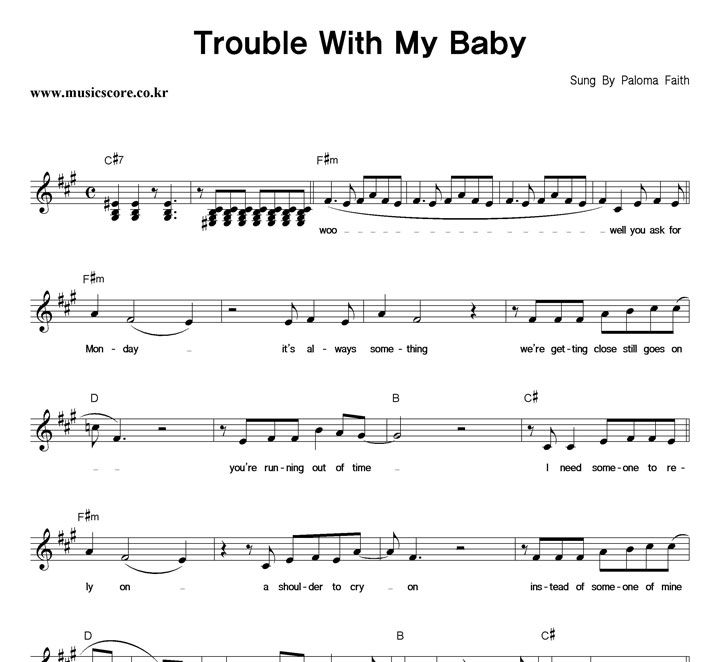 Paloma Faith Trouble With My Baby Ǻ