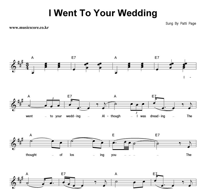 Patti Page I Went To Your Wedding Ǻ