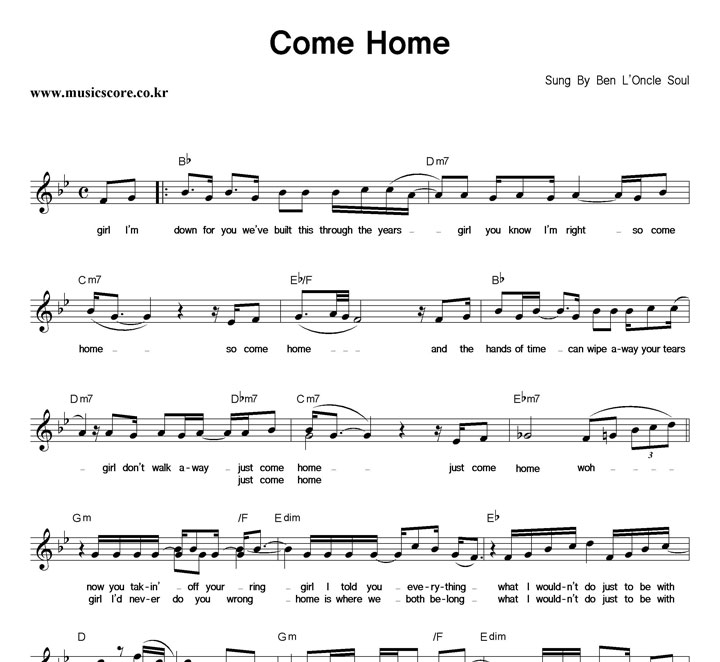 Ben L'Oncle Soul Come Home Ǻ