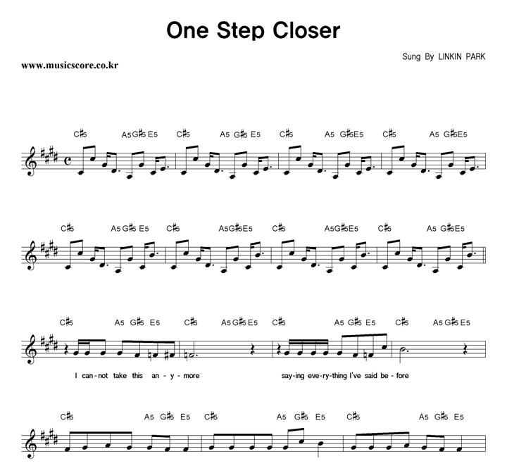 Linkin Park One Step Closer Ǻ