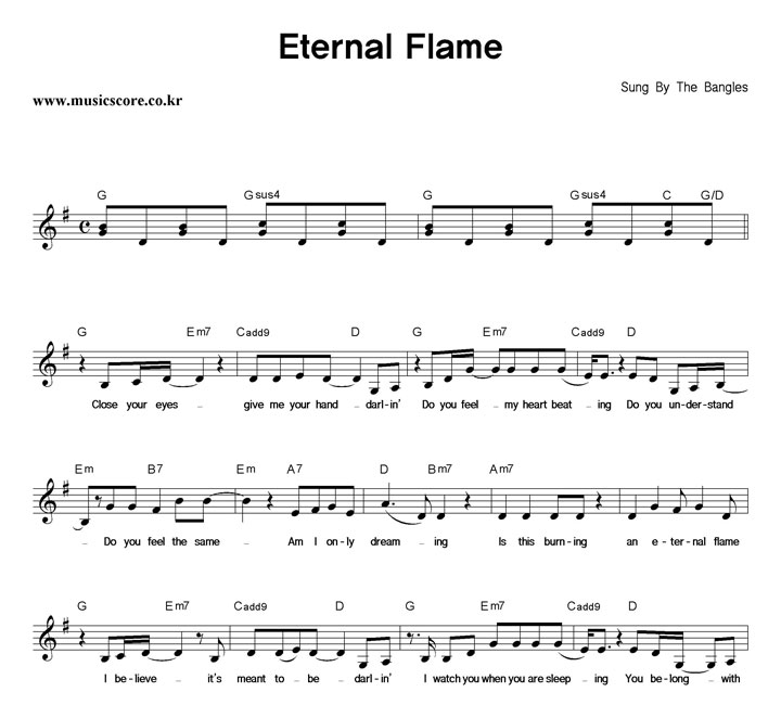 The Bangles Eternal Flame Ǻ