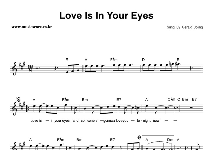 Gerald Joling Love Is In Your Eyes Ǻ