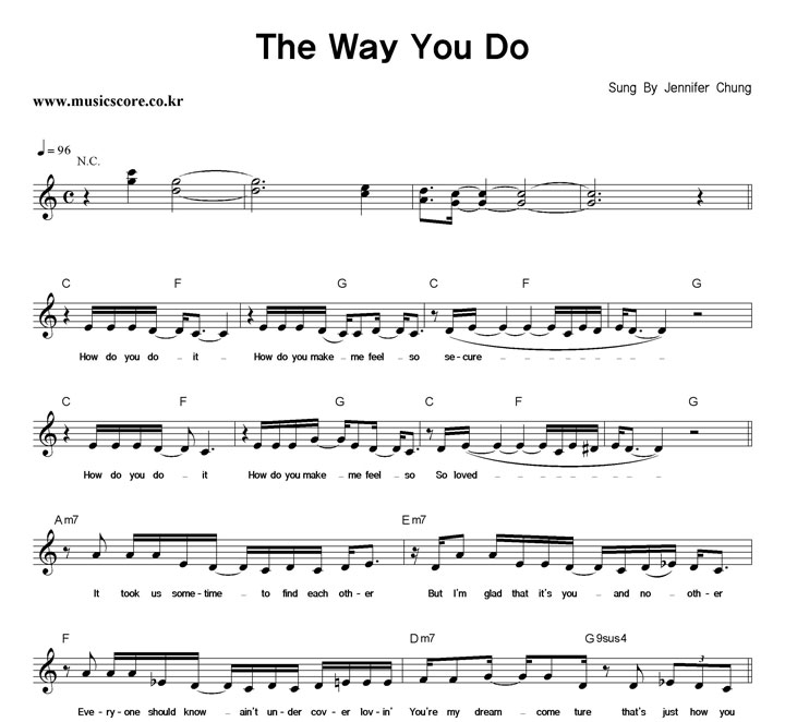 Jennifer Chung The Way You Do Ǻ