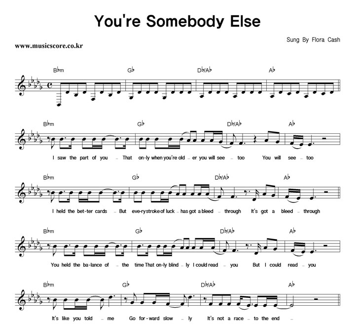 YOURE SOMEBODY ELSE TAB by Flora Cash @ Ultimate …