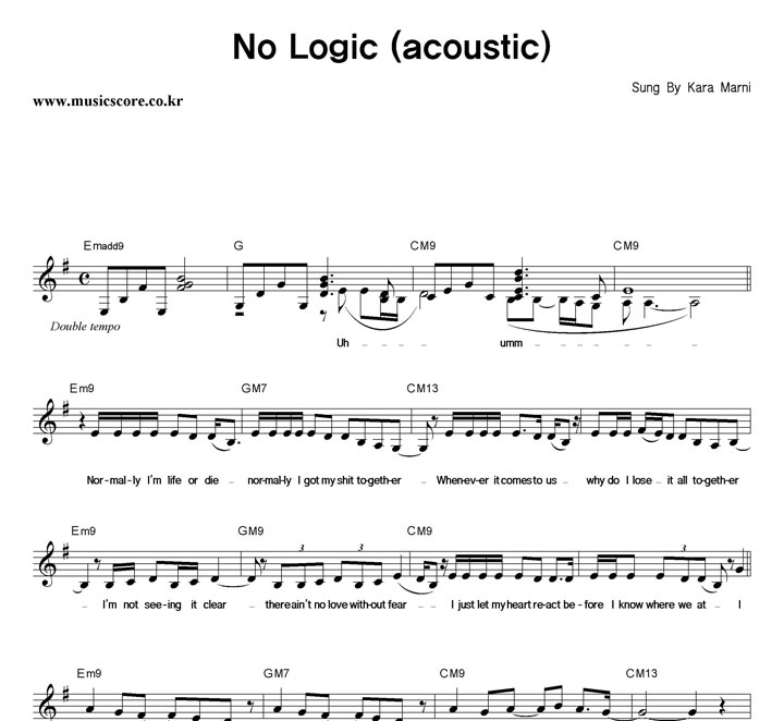 Kara Marni No Logic (acoustic) Ǻ