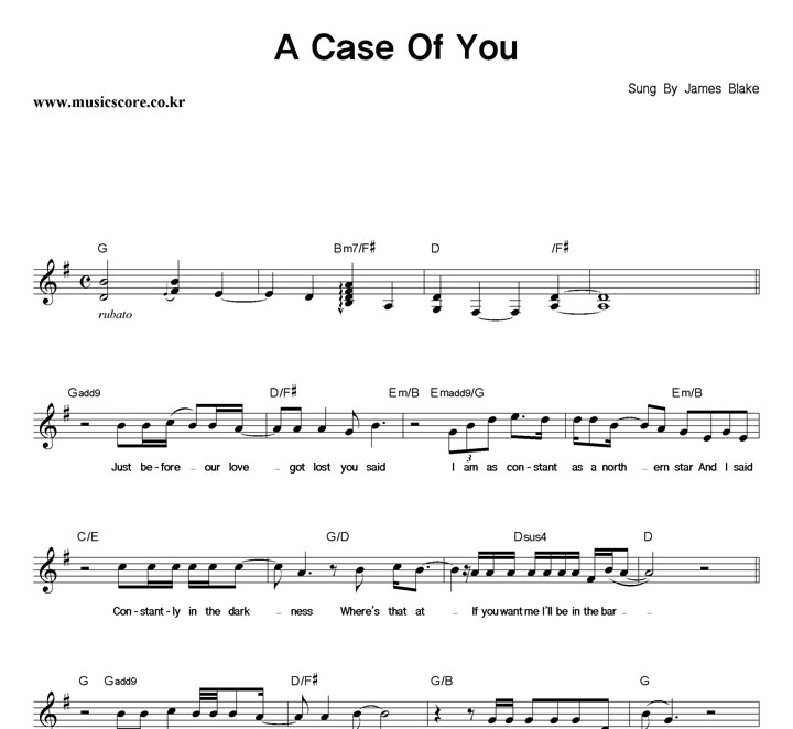 James Blake A Case Of You Ǻ